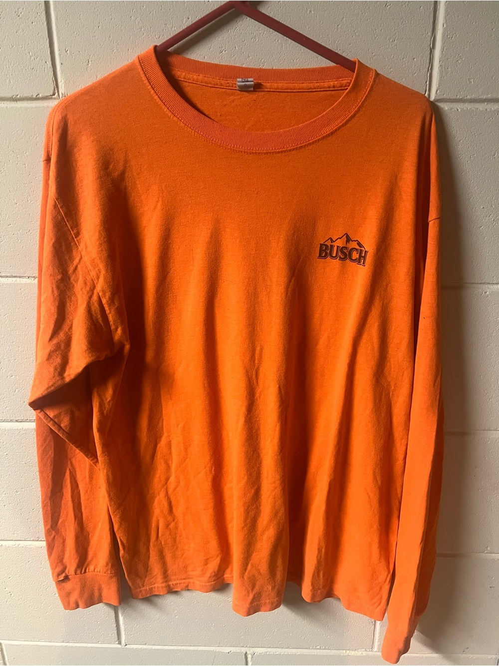 Men’s Long Sleeve Busch Shirt in Vibrant Orange